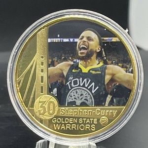 Stephen Curry "Championship" Gold Collectable Coin NBA Warriors US Seller